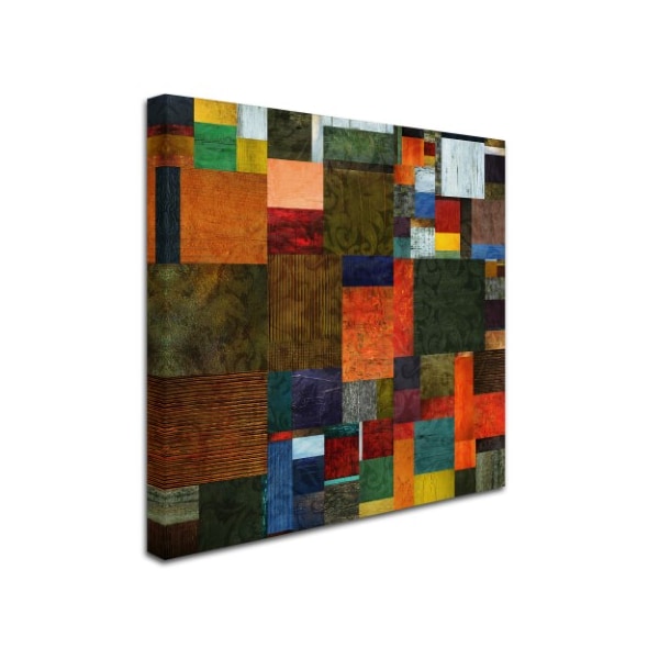 Michelle Calkins 'Brocade Color Collage 3' Canvas Art,24x24